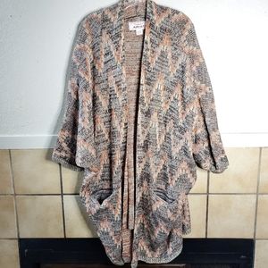 Ariat metallic waterfall front open front cardigan